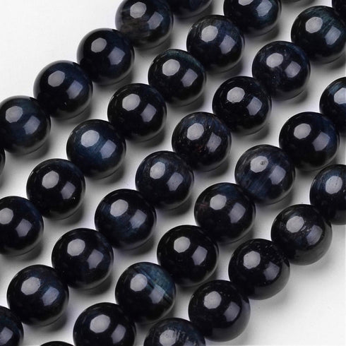 Blue Tiger Eye Round Beads 8mm
