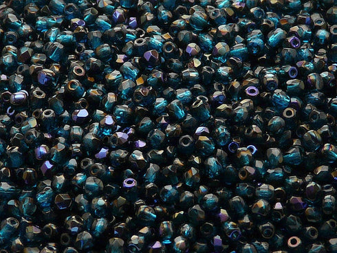 Capri Blue Azuro Faceted 3mm