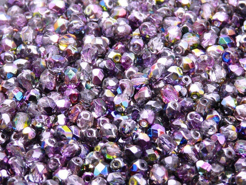 Crystal Violet Grey Magic Faceted 4mm
