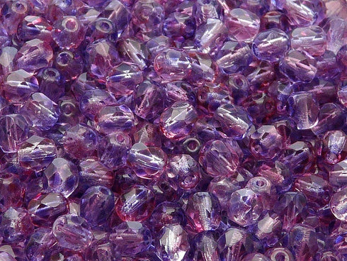 Crystal Red Violet Two Toned Color Faceted 8mm