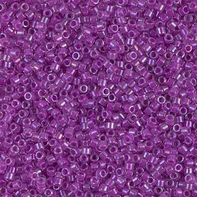 DB0073 - Crystal/Dark Lilac Inside Color Lined/Rainbow 10 grams
