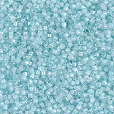 DB0078 - Crystal/Pale Aqua Inside Color Lined/Rainbow 10 grams