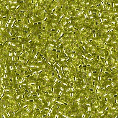 DB0147 - Chartreuse Transparent/Silver Lined 10 grams