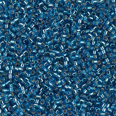DB0149 - Turquoise Blue Transparent/Silver Lined 10 grams