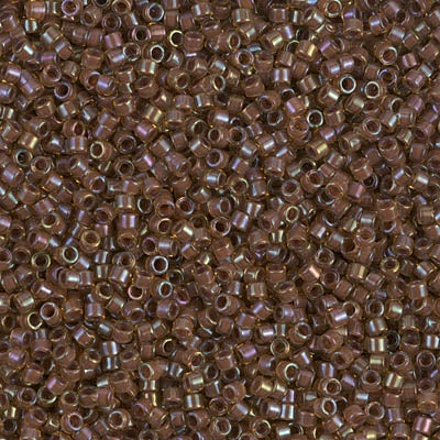 DB0287 - Amber/Dark Amber Inside Color Lined/Rainbow 10 grams