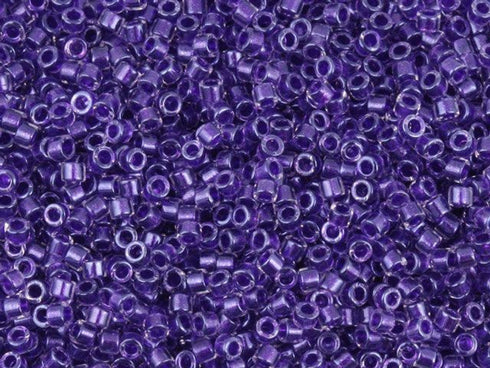 DB0923 - Crystal/Dark Purple Inside Color Lined/Dyed 10 grams
