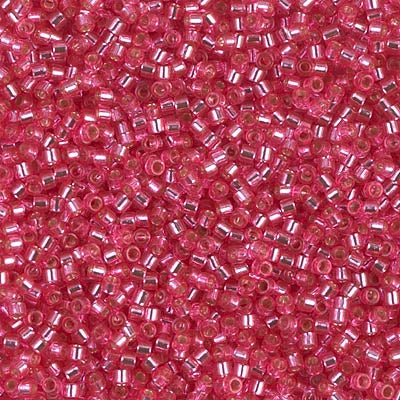 DB1338 - Raspberry Pink Transparent/Silver Lined/Dyed 10 grams