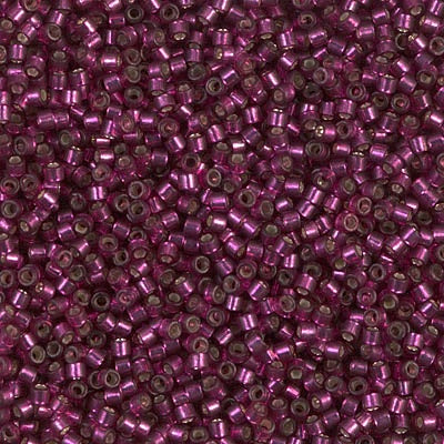 DB1342 - Dark Rose Transparent/Silver Lined/Dyed 10 grams