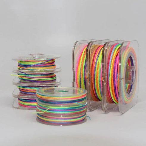 Fluorescent Mix Chinese Knotting Cord 0.8/1mm 10Yd Bobbin