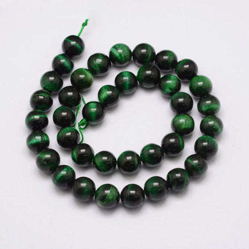 Green Tiger Eye Round 10 mm