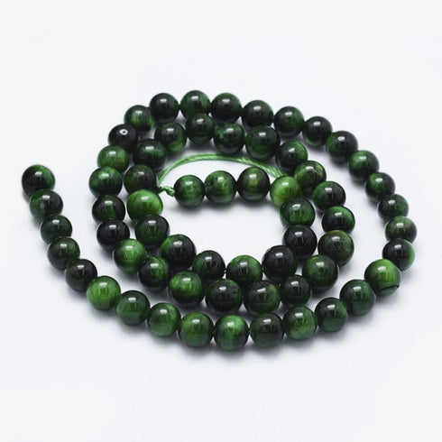 Green Tiger Eye Round Beads 6mm
