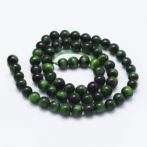 Green Tiger Eye Round Beads 6mm