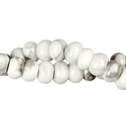 Howlite Rondelle Beads 4 × 6 mm