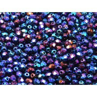 Jet Iris Blue Faceted 3mm