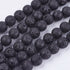Lava Black Round Beads 10mm