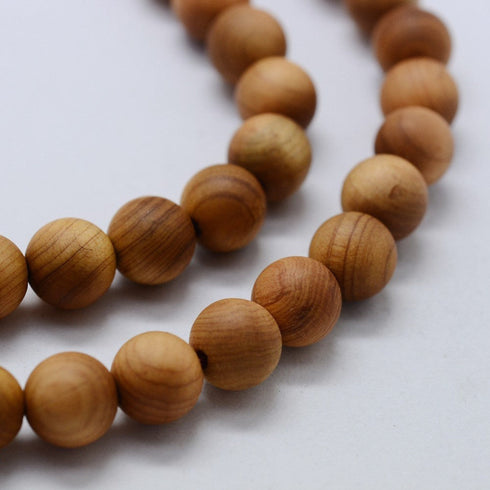 Matte Wood Round 8 mm