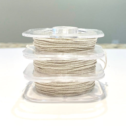 Metallic Silver Chinese Knotting Cord 1mm 10Yd Bobbin