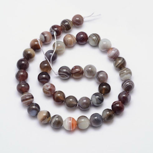 Botswana Agate Round Beads 10mm