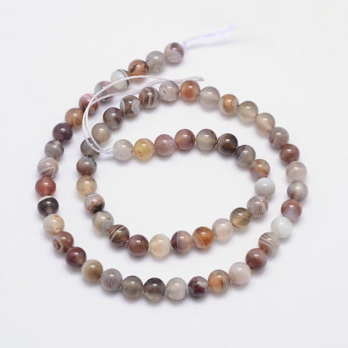 Botswana Agate Round Beads 6mm