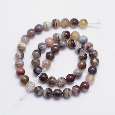 Botswana Agate Round Beads 8mm