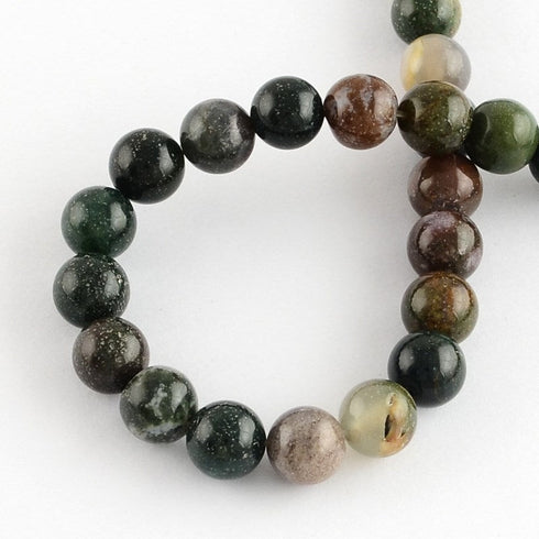 Indian Agate Round Beads 6mm