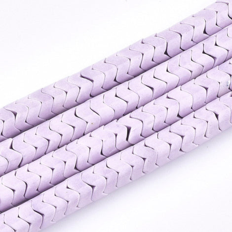 Natural Agate Wave Dyed Purple Beads 6.5-7mm