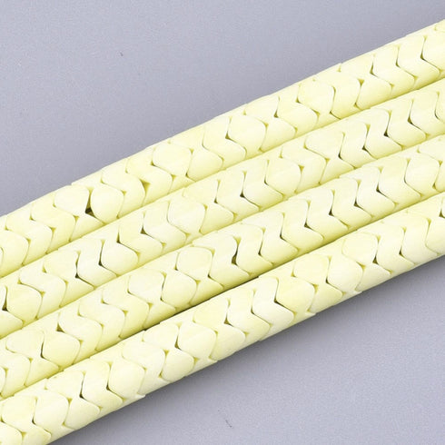 Natural Agate Wave Dyed Yellow Beads 6.5-7mm