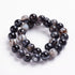 Black Striped Agate Round Beads 6mm
