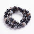 Black Striped Agate Round Beads 6mm