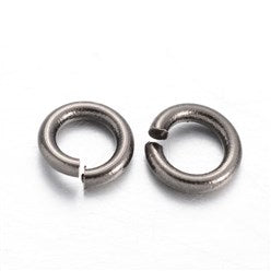 Open Jump Ring Gunmetal 18ga 6mm 100Pc