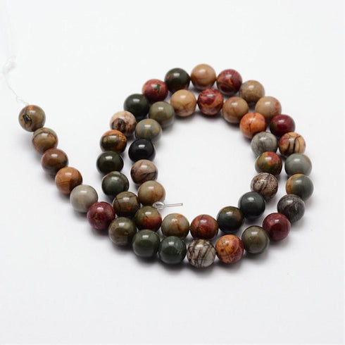 Picasso Jasper Round Beads 6mm