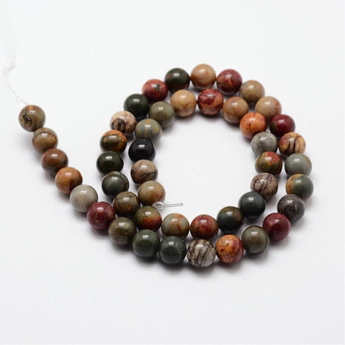 Picasso Jasper Round Beads 6mm