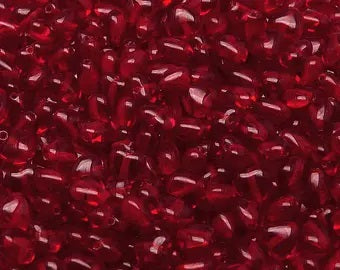 Glass Heart Ruby 6mm