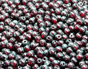 Ruby Travertine Round 4mm