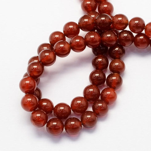 Red Agate Dyed Round Beads 8mm