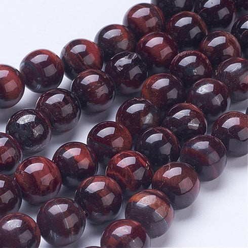 Red Tiger Eye Round Beads 6mm