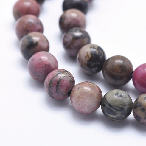 Rhodonite Round Beads 6mm