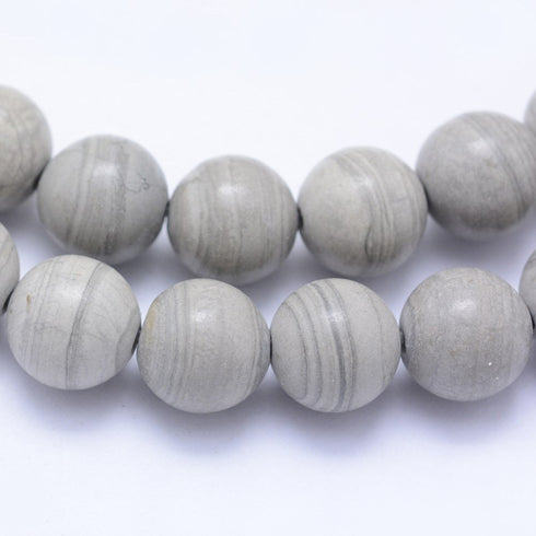 Silver Lined Jasper Round 8 mm