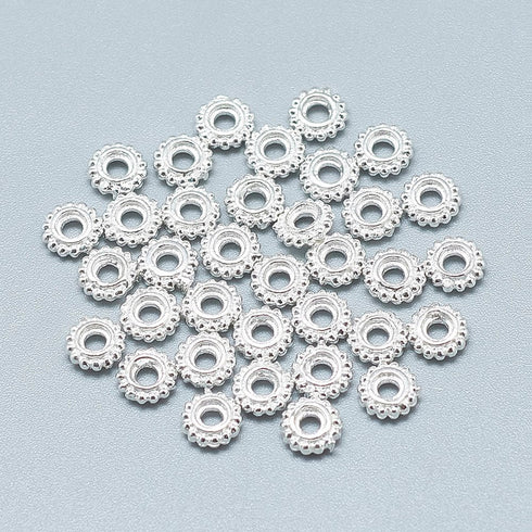 Sterling Silver Flat Round Spacer 5X1.5mm 5pc
