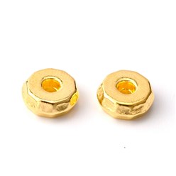 Tibetan Style Spacer Rondelle Golden Color 8mm 12pc