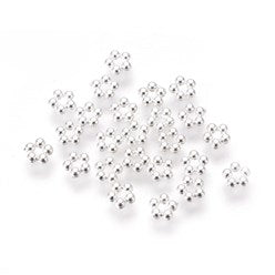 Tibetan Style Daisy Spacer Silver 4.5mm 25pc