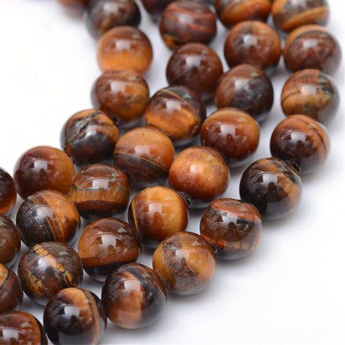 Tiger Eye Round Beads 10mm