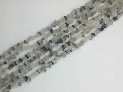 Tourmalinated Quartz Chips 36 Inch 5X8mm