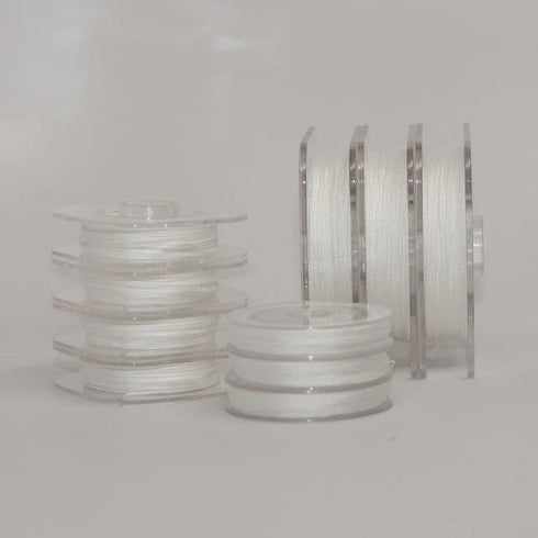 White Chinese Knotting Cord 0.8/1mm 10 Yd Bobbin