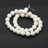 White Lava Beads Round 8 mm