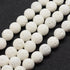 White Lava Beads Round 8 mm