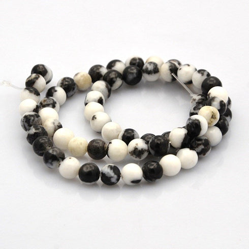 Zebra Jasper Round 6 mm