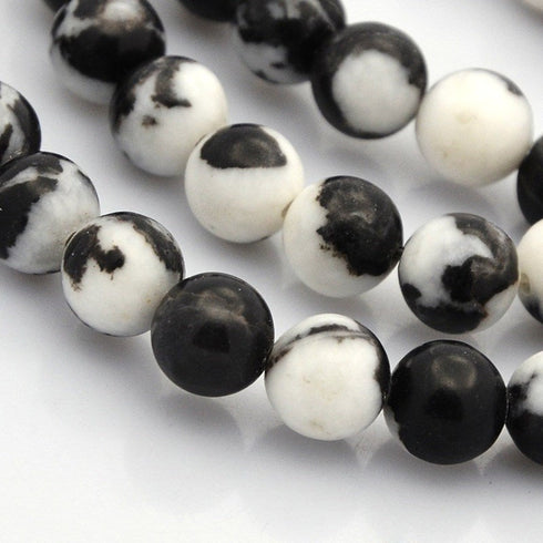 Zebra Jasper Round 8 mm Gemstone Strand