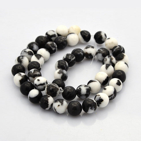 Zebra Jasper Round 8 mm Gemstone Strand