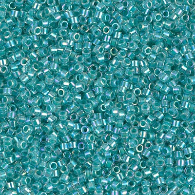 DB0079 - Crystal/Aqua Inside Color Lined/Rainbow 10 grams
